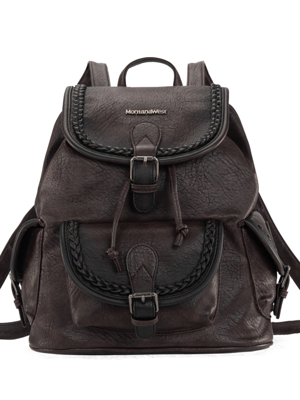 Montana West MWC-043A-9110 Stone Wash Backpack - Coffee